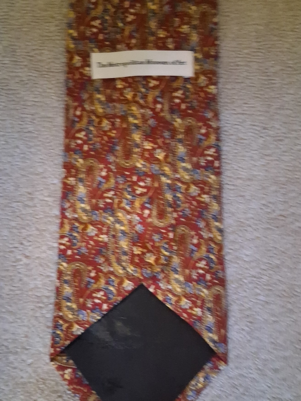 Men's Paisley Dress Tie in Rust Red